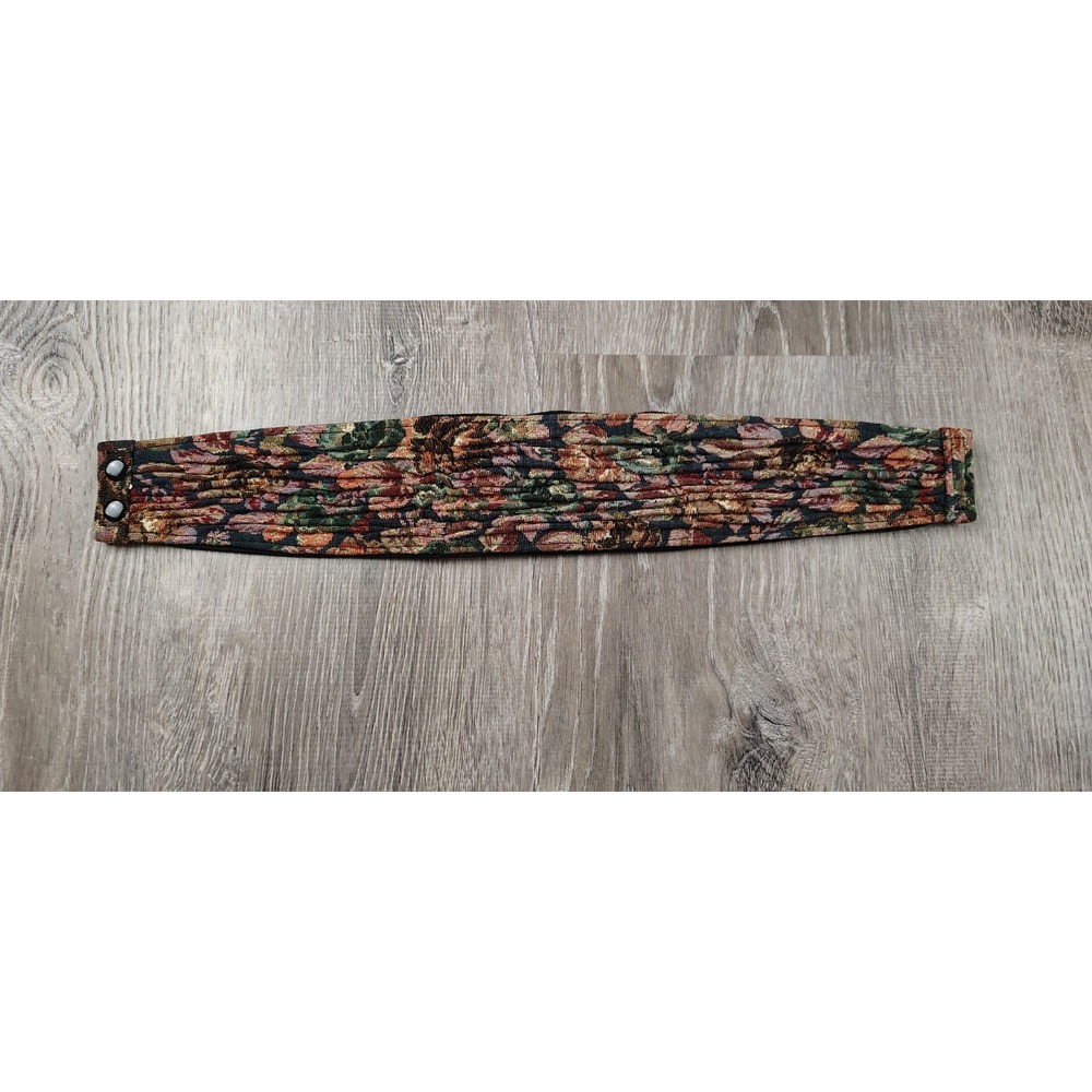 Omega Floral Tapestry‎ Belt Made in USA Medium Vintage Cottagecore Romantic